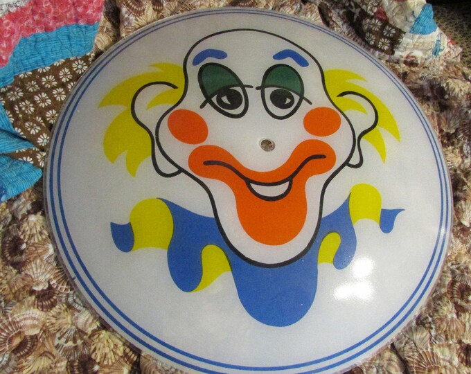 Vintage CIRCUS CLOWN Glass Ceiling Light Shade Etsy
