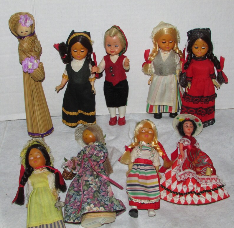 Collection Vintage DOLLS Ethnic FOREIGN Travel 1950s Celluloid Etsy