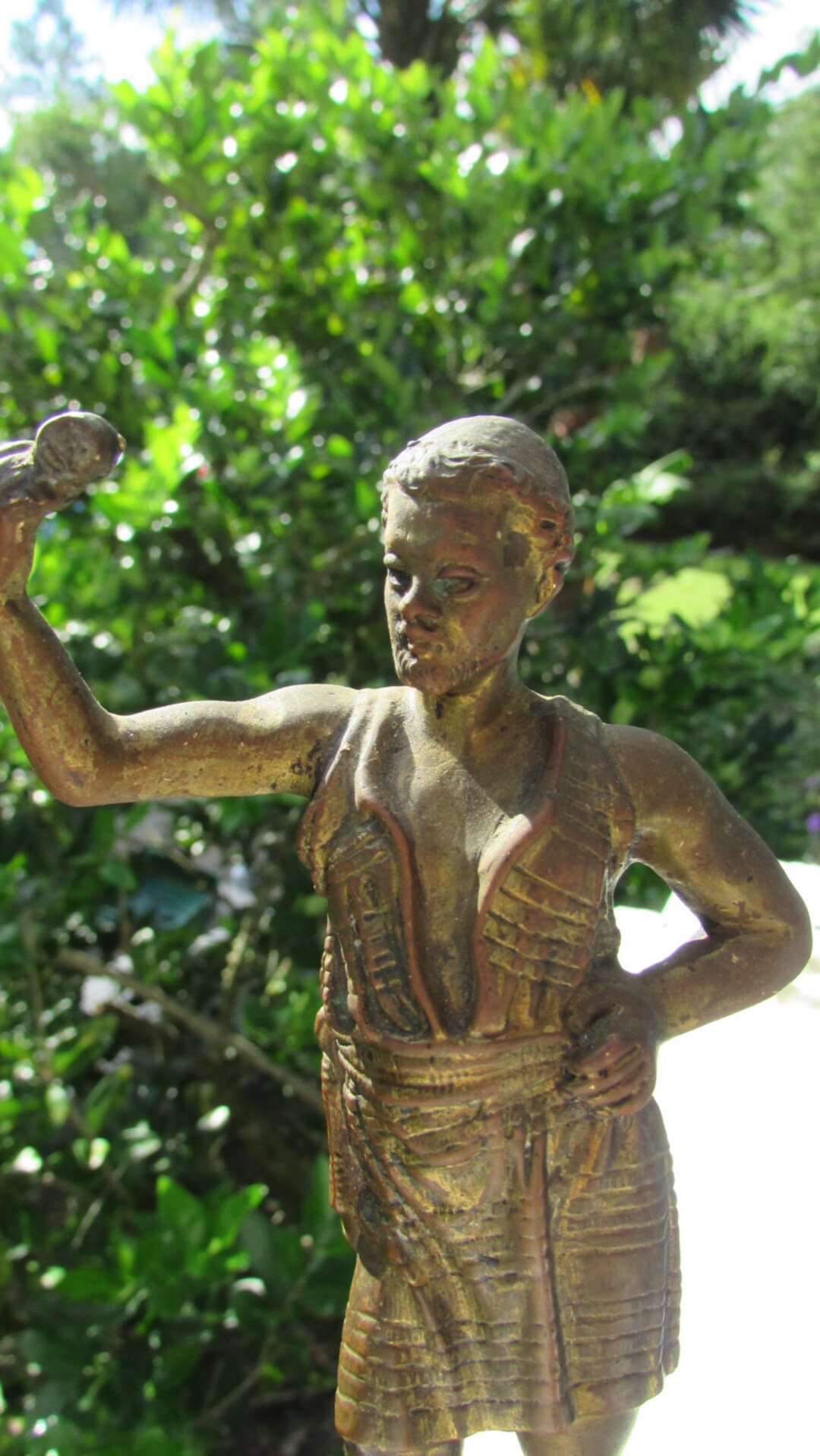 Antique Bronze Spelter STATUE Perhaps Clock Top Beautiful Etsy