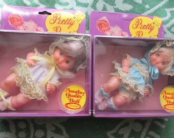 Vintage UNEEDA Pair Small Dolls PRETTY PANTS Mint In Original Boxes