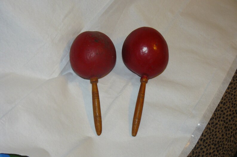 Vintage Spanish MARACA Musical Insruments Rattle Gourds Etsy