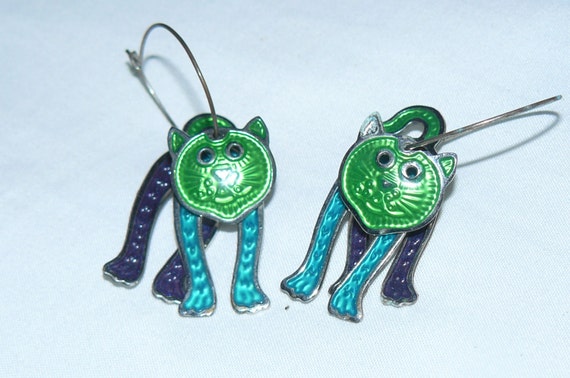 Unique cat sale earrings