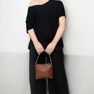 Mini-Damentasche aus zweifarbigem Kunstleder – Mini-Geldbörsen für Damen, elegante handgefertigte Geldbörse mit Armband –