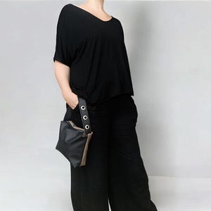 Mini sac en similicuir noir, mini sac fourre-tout, sacs en similicuir, sacs à main habillés, sacs vegan