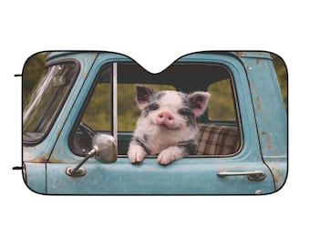 Pig Car Sun Shade | Animal Auto Interior Decor
