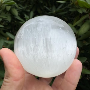 Beautifully Chatoyant Selenite Sphere (Morocco)