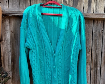 Il Granchio Vintage 90s Cardigan - Size XL - Etsy