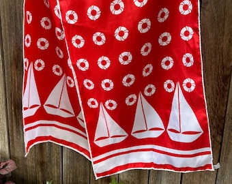 90s Vintage Novelty Print Nautical Scarves