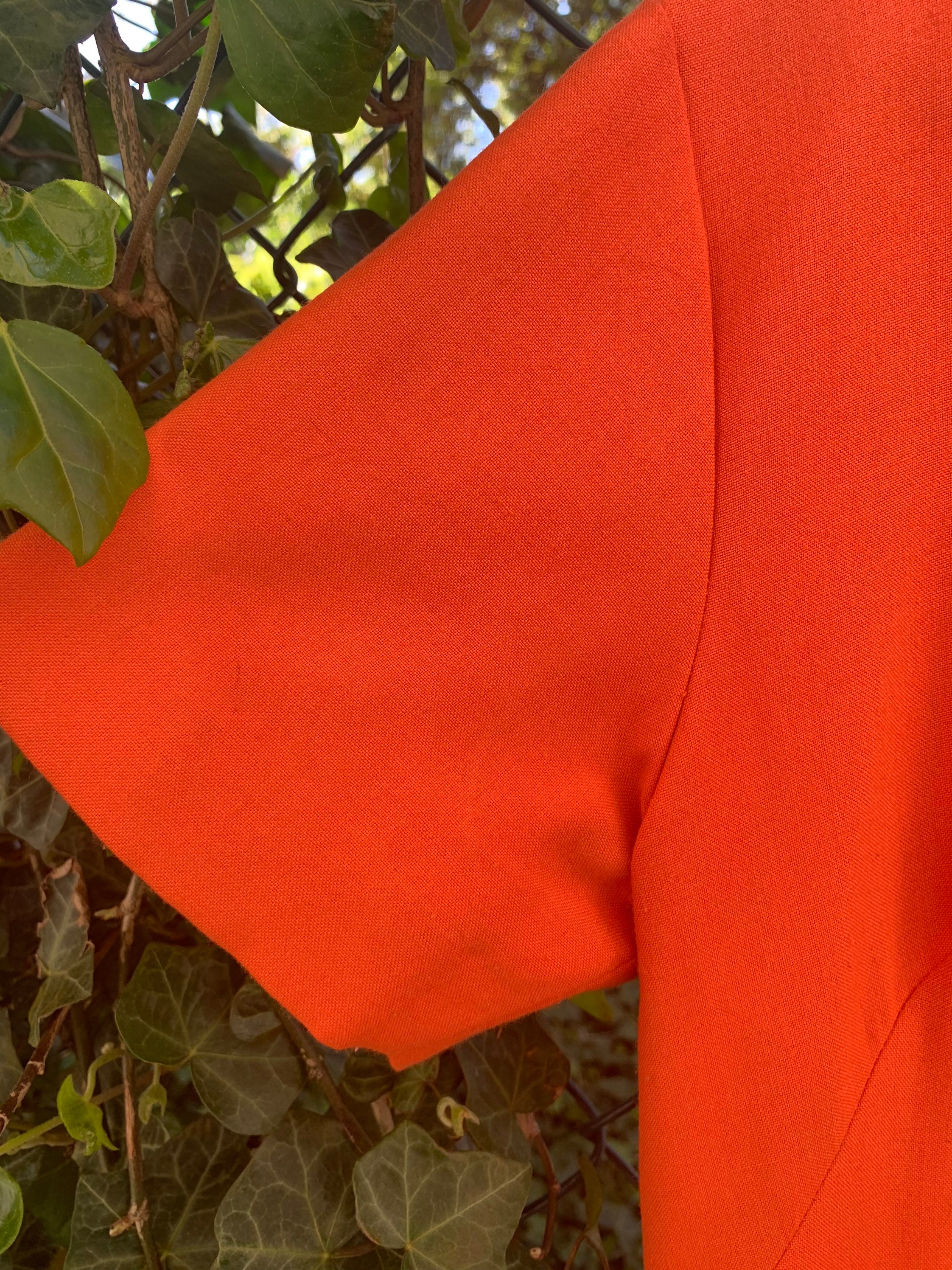 Vintage 1970s Orange Owl Dress Mod Novelty Print Embroidered | Etsy