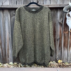 80s Vintage Gold Metallic Sweater – Oversized Parkway Knits Winter Fashion