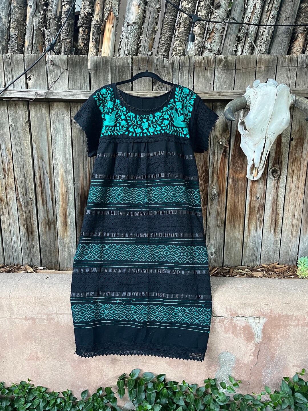 Mexican Flower Art Print Vintage Elegant Suspender Dress Two Piece Sets main image 0