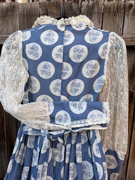 70s Vintage Gunne Sax by Jessica Prairie Style Dress … - Gem