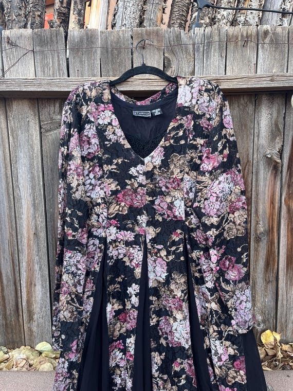 90s floral grunge dress 80s 90s Vintage Floral Print Dress Women's Romantic Grunge Large VFG K –  Mags Rags
