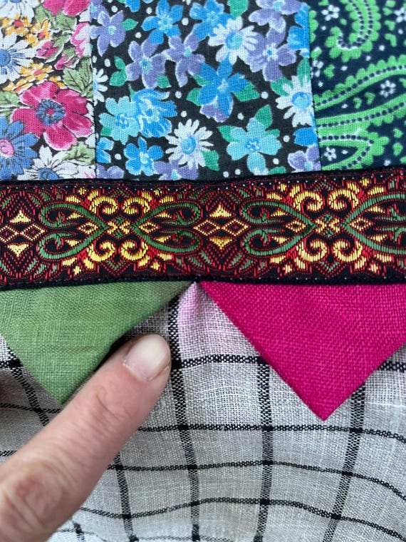 Vintage Boho Patchwork Apron | Handmade Boho Kitc… - image 5