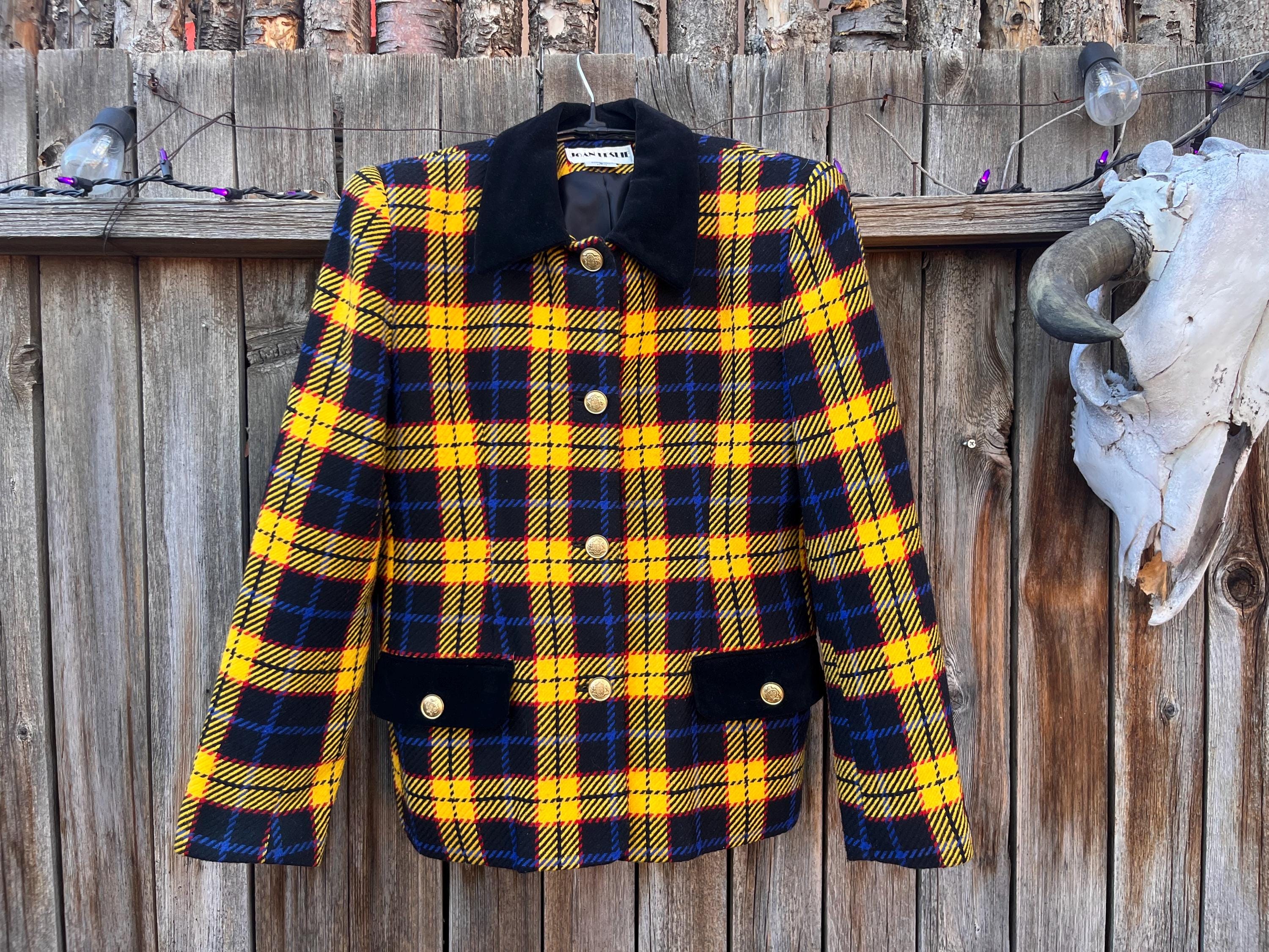 80s Plaid Jacket - Etsy
