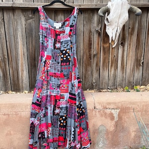 90s Vintage Teachercore Midi Dress | Jessica Ash Art Teacher Style Size M/L