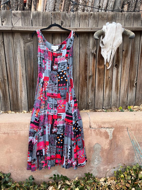 hot teacher grey dress 90s Vintage Teachercore Midi | Jessica Ash Art Style Size M/L GRD