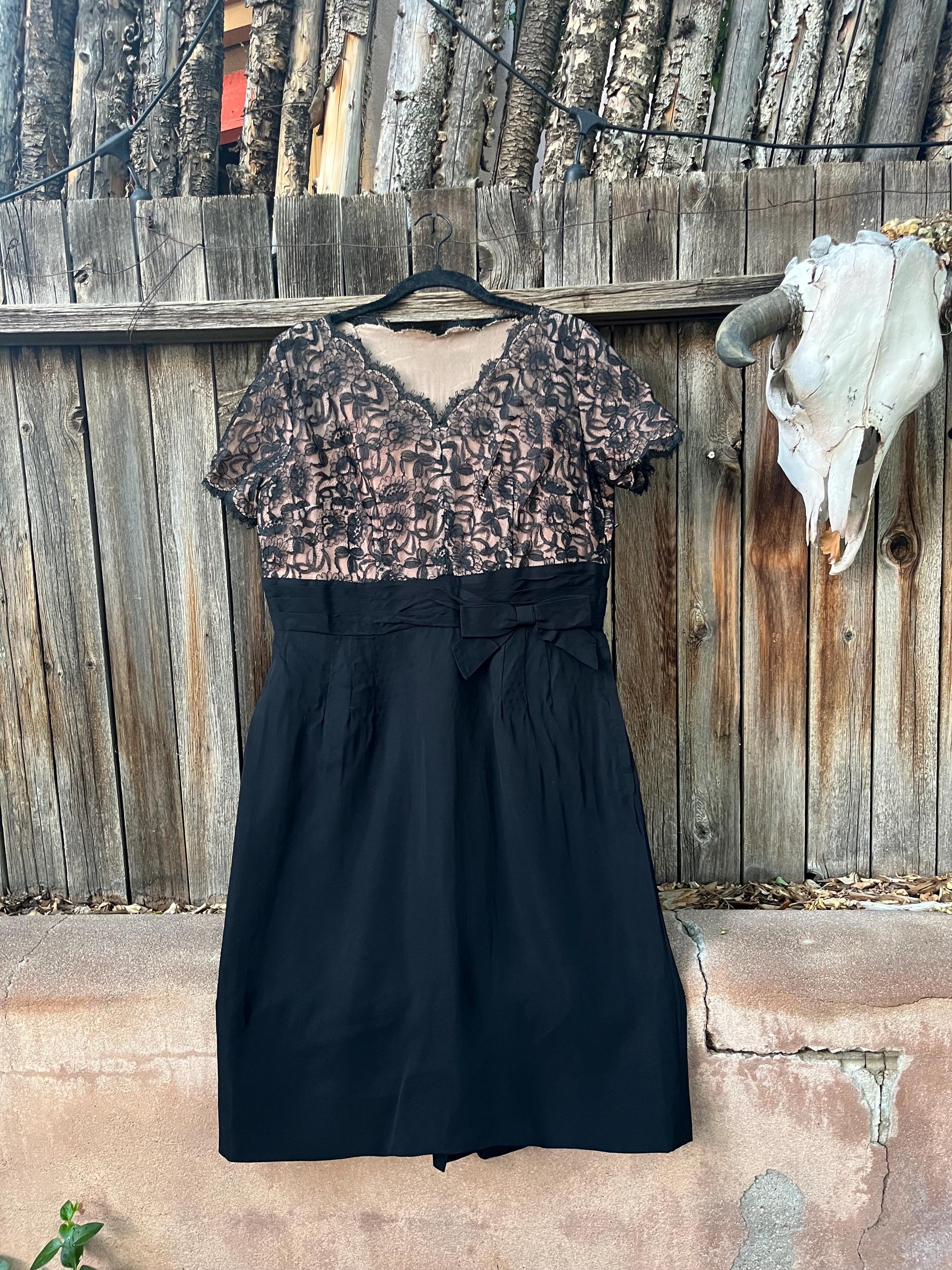 black lace pin up dress Le Palais vintage retro pin up Black lace cut out pencil dress- Hitas M