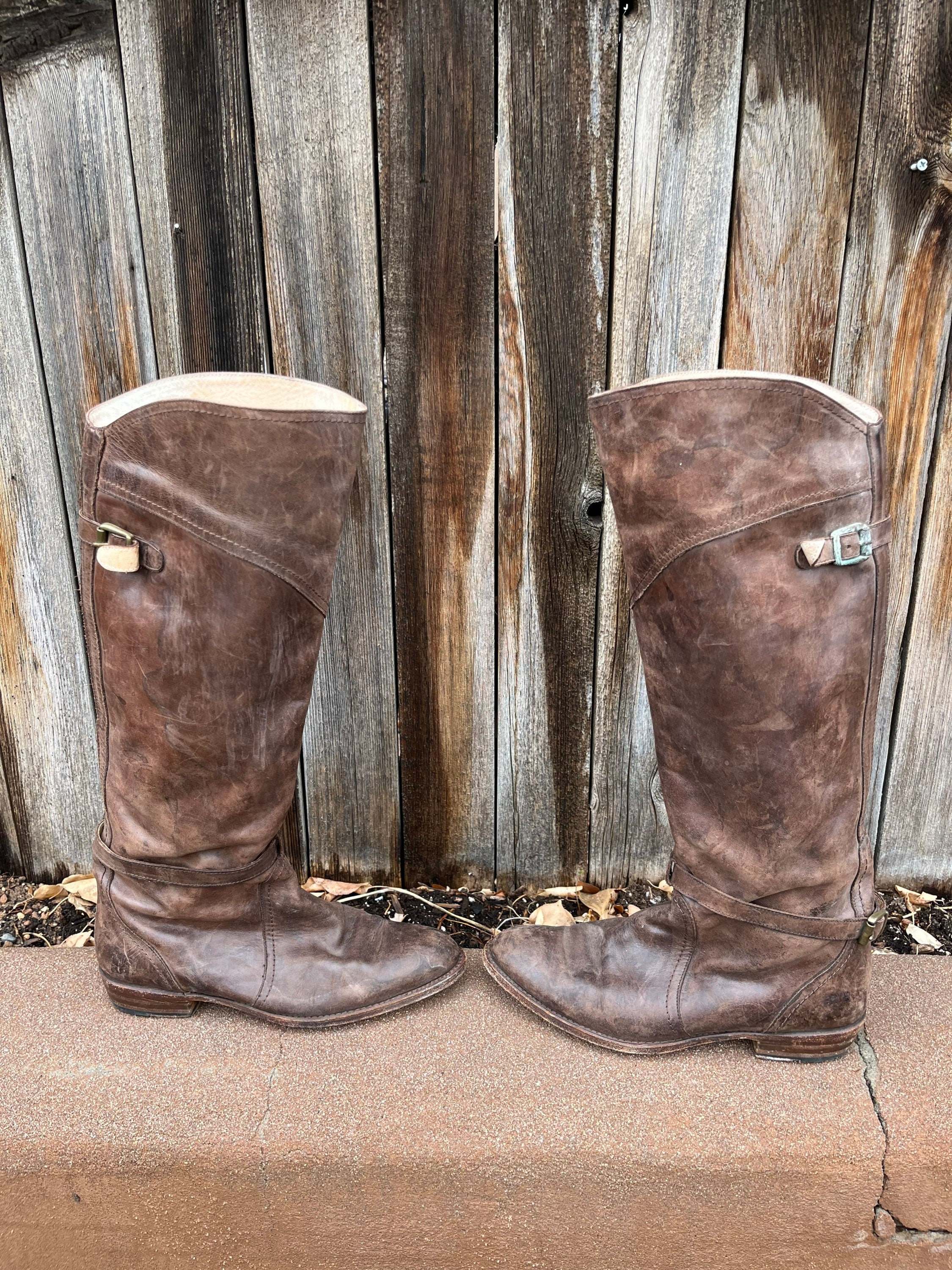 Vintage FRYE Boots 77561 Dorado Dark Brown Tall Riding Boots Size 9 Etsy Canada