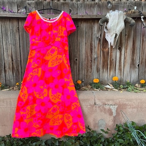 Hot Pink and Orange Dress - Etsy Hot Pink and Orange Dress - Etsy