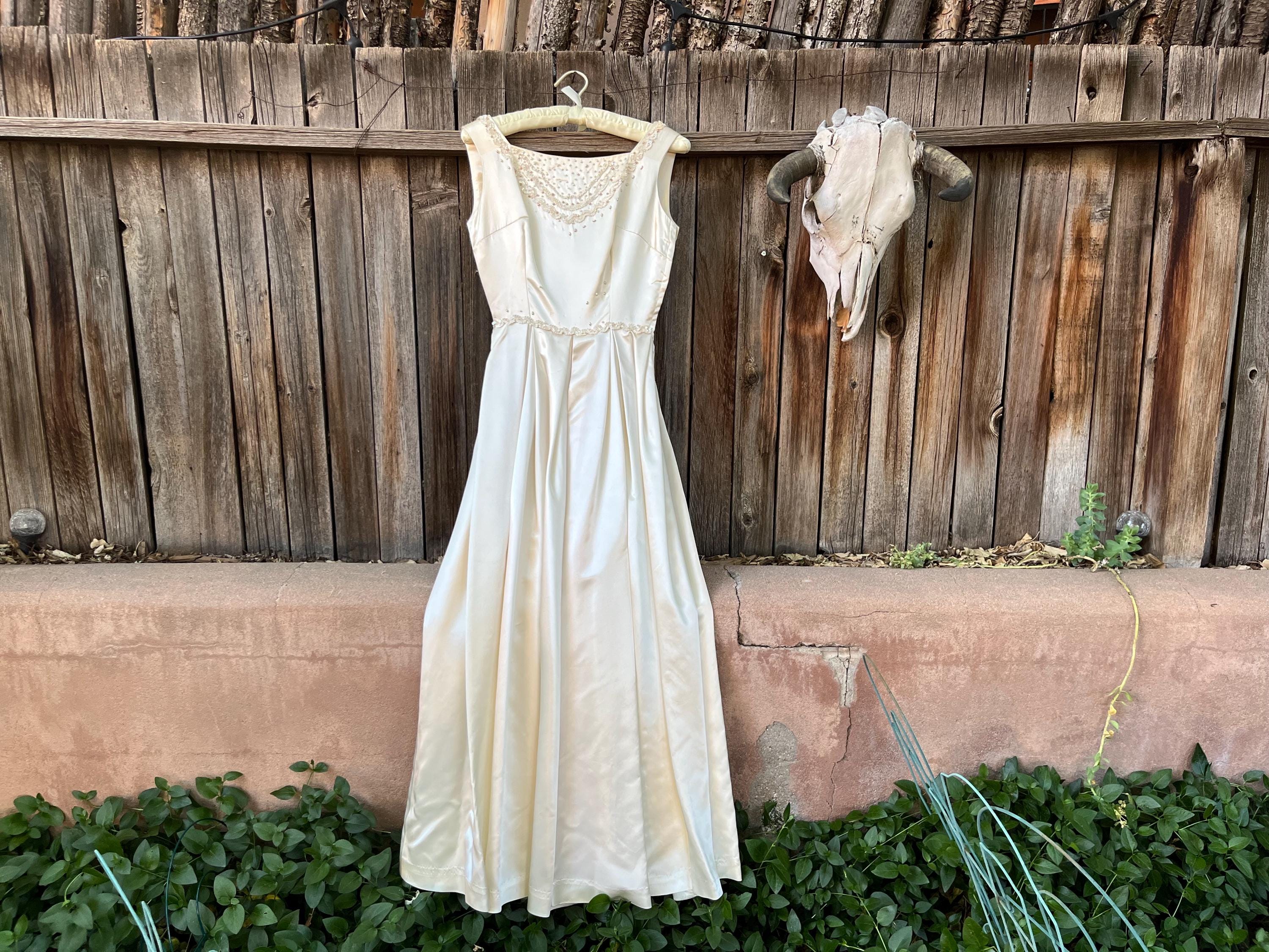Vintage Beaded White Dress