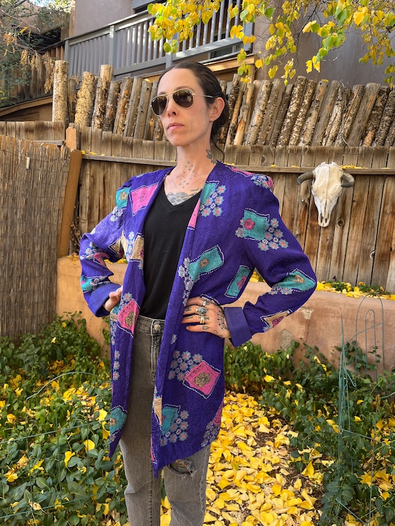 80s Vintage Golden Girls Style Purple Floral Blazer Size 12 M/L - Etsy 80s Vintage Golden Girls Style Purple Floral Blazer Size 12 M/L - Etsy