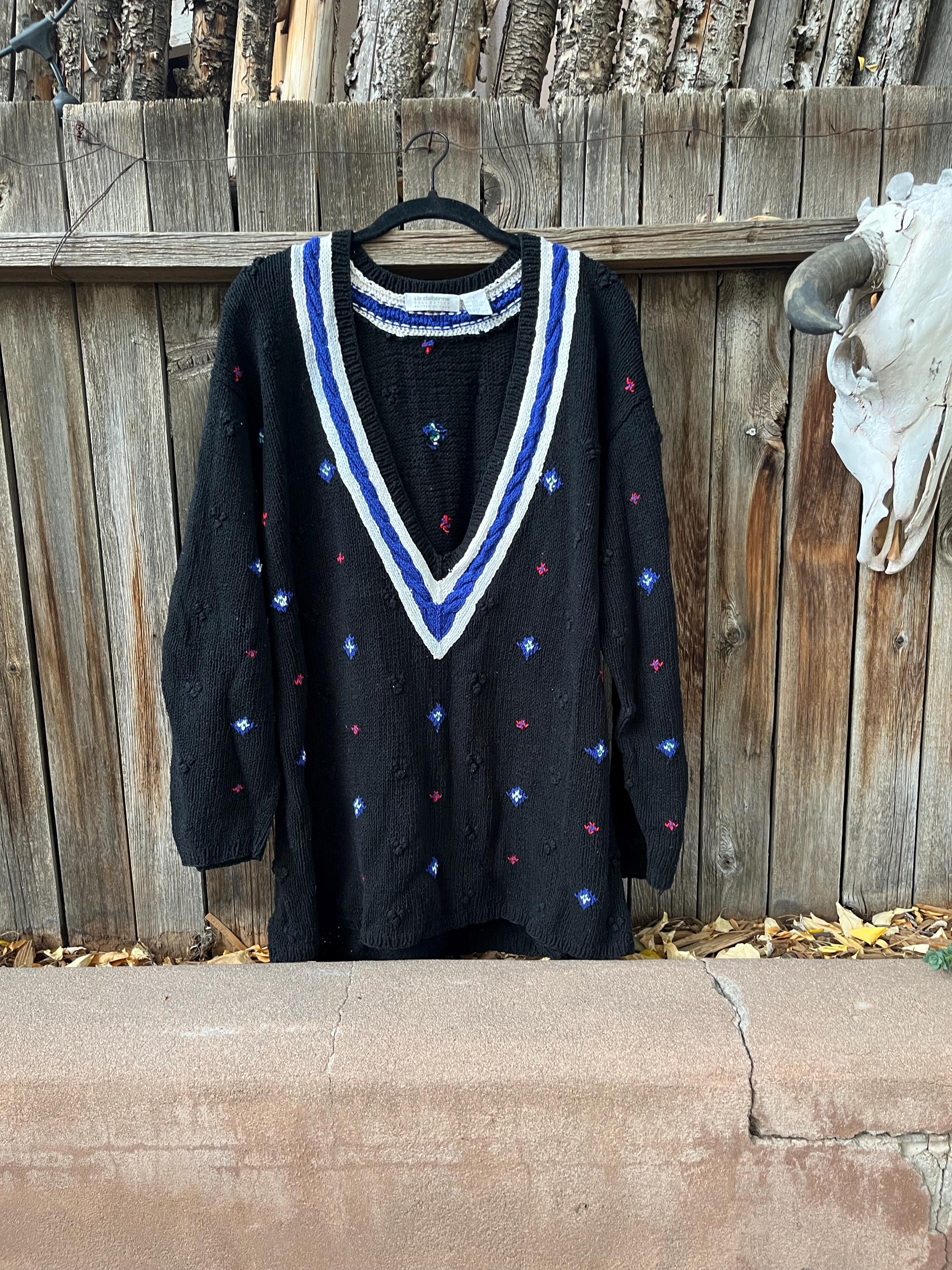 超特価セール開催！！ by Dress Sweater V-neck Vintage 80s Liz Preppy | Claiborne ニット+セーター
