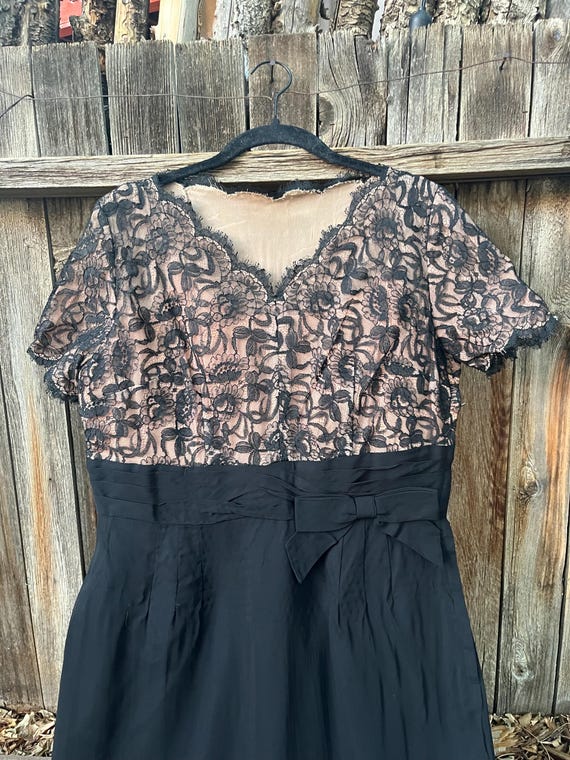 black lace pin up dress Black High-Slit Lace-Up Pin Design Dress | Apparel