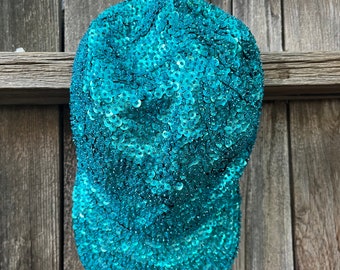 Vintage JC USA multicolor jewel tone rainbow sequin beaded baseball cap eclectic Vintage | Accessories | Vintage Jc Usa Multicolor Jewel Tone  main image 4