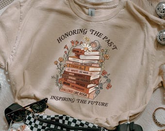 Black History Month Book Lover Shirt, Honoring the Past Inspiring the Future Shirt, African American Tee, BLM Bookish Tee
