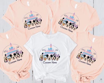 Custom 2026 Disney Mickey and Friends Family Matching Shirts, Disneyworld 2026 Family Shirts, Disney Vacation 2026 Trip Shirt