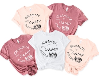 Grandparents Camp Shirt, Family matching camping shirts, Grandma Camp Shirt, Grandpa Camp Shirts, Custom Summer camp shirt, 2025 camp shirt