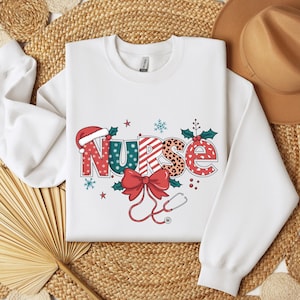 Christmas Nurse Sweatshirt, Christmas Nursing Sweater, Nurse Life Christmas Shirt, School Nurse Christmas, Stethoscope Christmas Nurse Crew