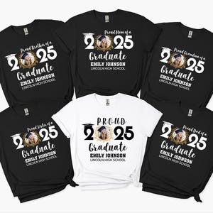 Personalized Graduation Shirts, Proud Mom of a 2025 Graduate Shirts, Class of 2025 Family Graduation Shirts, Group Graduation Gift