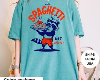 Comfort Colors Spaghetti Shirt, Funny Food Shirt, Foodie T Shirt, Funny Saying TShirt, Silly T-Shirt, Retro Graphic Tee, Vintage Aesthetic