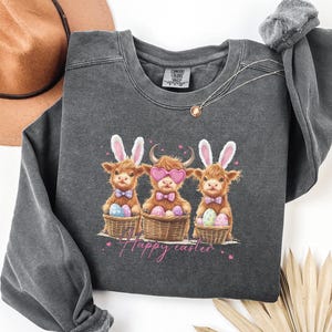 Comfort Colors® Easter Animal Shirt, Easter Cow Tshirt, Funny Easter Shirt, Heifer Easter Day Shirt, Cute Easter Shirt, Easter Kids Tee