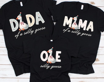 One Silly Goose 1st Birthday Matching Family Shirt, Goose Birthday First Birthday, Mama Goose Shirt,Custom Goose Shirt, Silly Goose Shirt
