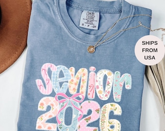 Comfort Colors® Senior 2026 Shirt, Preppy Senior Shirt, Graduate 2026 Shirt, High School Senior Shirt, Retro Senior Shirt, Graduation Gift