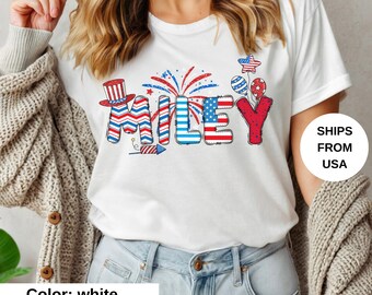 Personalized 4th Of July Shirt,Family ShirtS,Celebration Shirt,USA Shirt,Patriotic Family Tees,Custom Name Tee,Custom Name Toddler Youth Tee
