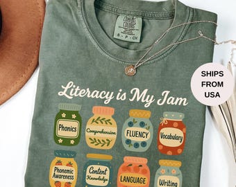 Literacy Teacher Shirt, Literacy Coach Shirt, Custom Literacy Specialist Shirt, Reading Teacher, Reading specialist Gift, Literacy is My Jam