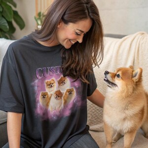 Comfort Colors Pet Bootleg Shirt, Custom Retro Cat Bootleg Shirt, Cat Mom Gift, Custom Pet Shirt, Dog Lover Shirt, Dog Remembrance Gift