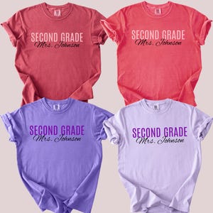 Comfort Colors Teacher Shirt, Second Grade Teacher Shirt, 2nd Grade Teacher Shirt, 2nd Grade Teacher Tee, Back to School Shirt, Teacher Tee