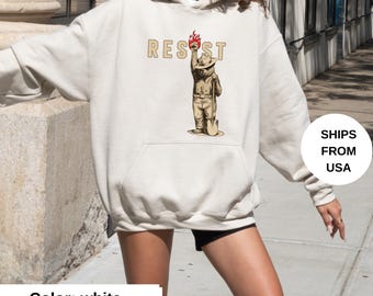 Smokey Bear Resist Sweatshirt, Environmental Activism Tee, Vintage National Park Shirt, Retro Forest Tee, Smokey the Bear Resist Hoodie