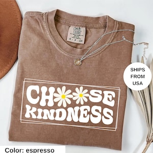 Choose Kindness Shirt Comfort Colors®, Cute Back To School Crewneck, Be Kind Shirt, Teacher Shirts, Teacher Appreciation Gift, Daisy T-shirt