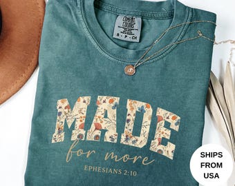 Comfort Colors® Bible Verse Shirt, Cute Christian Shirt For Women,Jesus Shirt,Christian Gift, Christian Christmas Shirt,Love and Grace Shirt