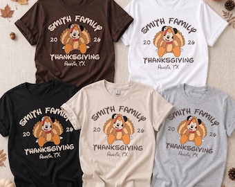 Custom 2026 Disney Family Thanksgiving Shirts, Thanksgiving Fall Trip, Family Vacation 2026,  Family Thanksgiving Matching Disney Gift Shirt