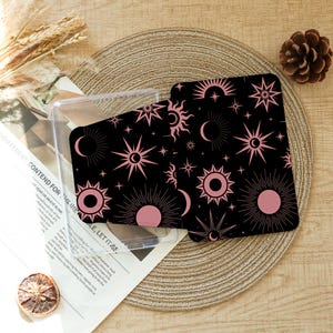 Pink Celestial Coquette 360 Degree Rotating Kindle Case, Sun Moon Stars Kindle Case, Cute Astro Kindle 7"/6" 2026 Case, Sweet Gift for Her