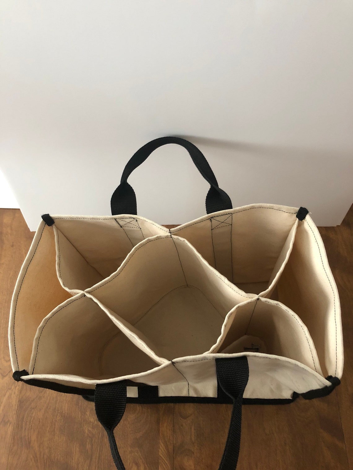 Grocery Bag With Dividers Large Etsy