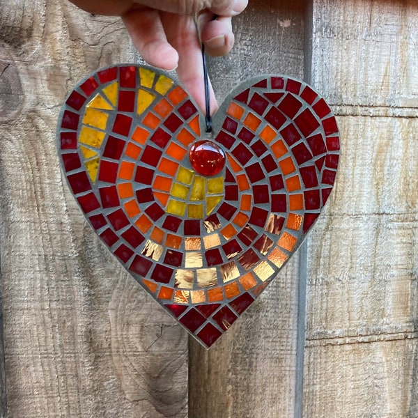 Mosaic Stained Glass Heart