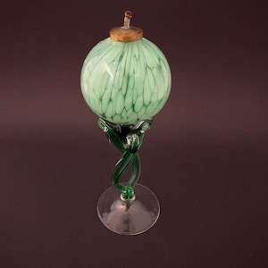 Art Nouveau Glass Oil Lamp